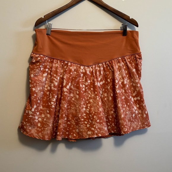 aerie Dresses & Skirts - Aerie X Aly Raisman Offline Real Me Preppy Tennis Mini Skort Skirt Shorts Orange